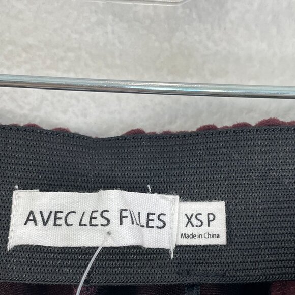 NEW Avec Les Filles XSP Plum Faux Suede Split Hem Pants High Rise - Picture 4 of 8